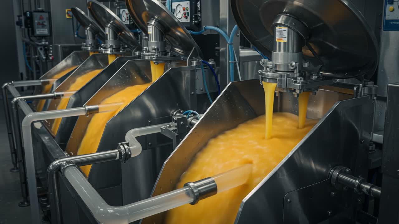 Industrial Juice Processing Facility: High-Volume Extraction and Filtration with Advanced Machinery for Quality Beverage Production and Efficiency Enhancement