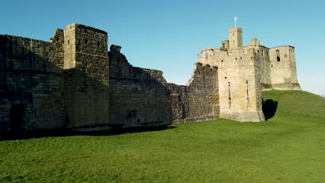 Castillo-De-Warkworth-En-Northumberland,-Inglaterra,-Reino-Unido