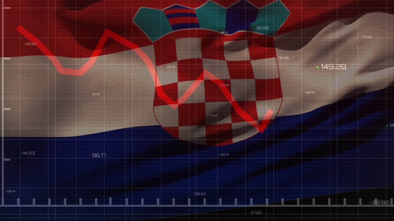 크로아티아의 발을 통해 금융 데이터 처리의 애니메이션