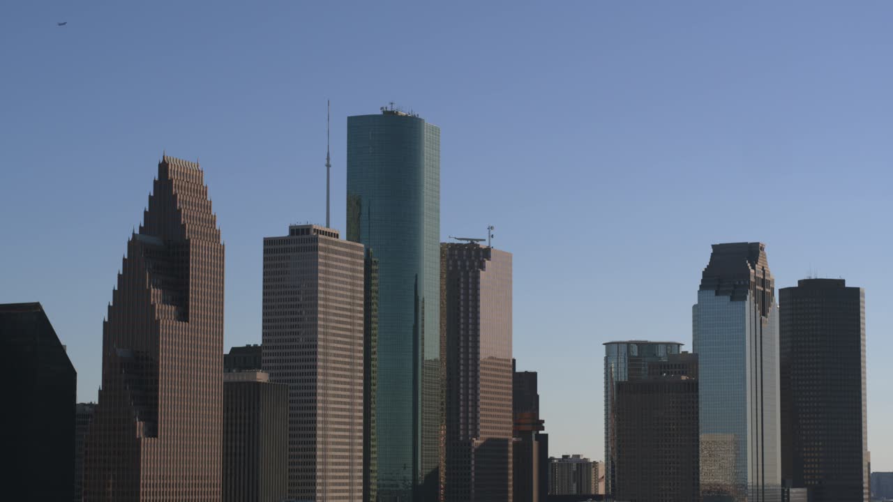 4k aérea del centro de houston, texas