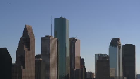 antenna 4k del centro di houston, texas