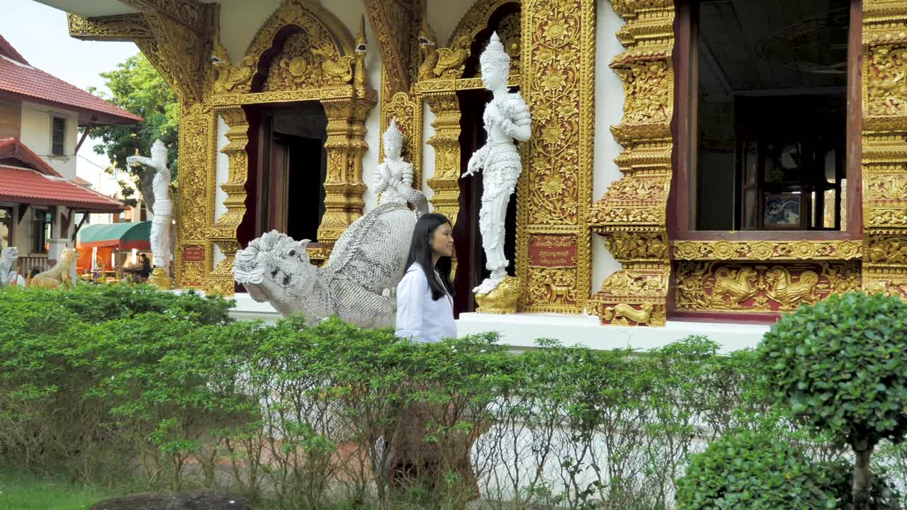4K Temple footage - video in Chiangmai, Thailand