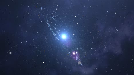 Eine-Galaxie,-Die-Sich-Im-Universum-Bewegt