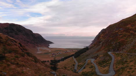 aerial view of the little village hoddevik