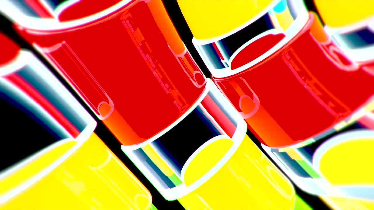 renderización 3d abstracta con tuberías, fondo animado con formas geométricas en movimiento. video 4k sin costuras.