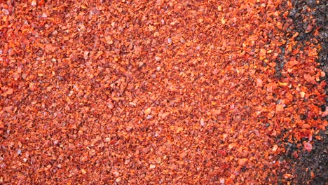 close-up of red pepper flakes