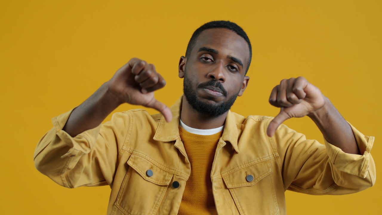 Man Expressing Disapproval