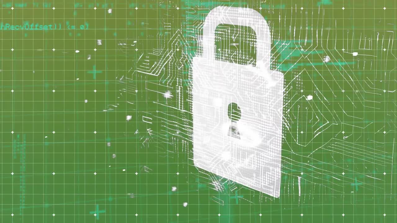 animación del candado sobre el procesamiento de datos