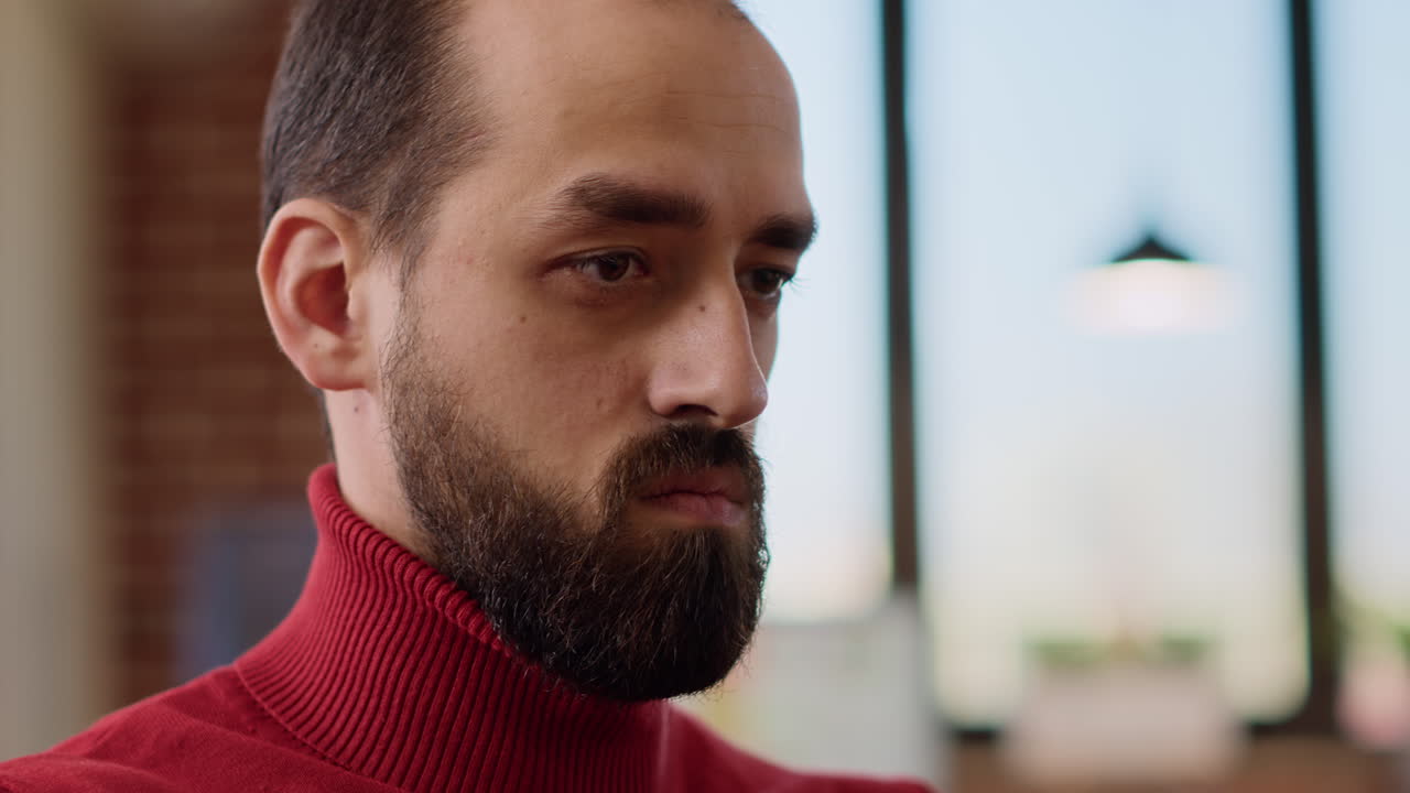 Company employee analyzing financial charts and graphs