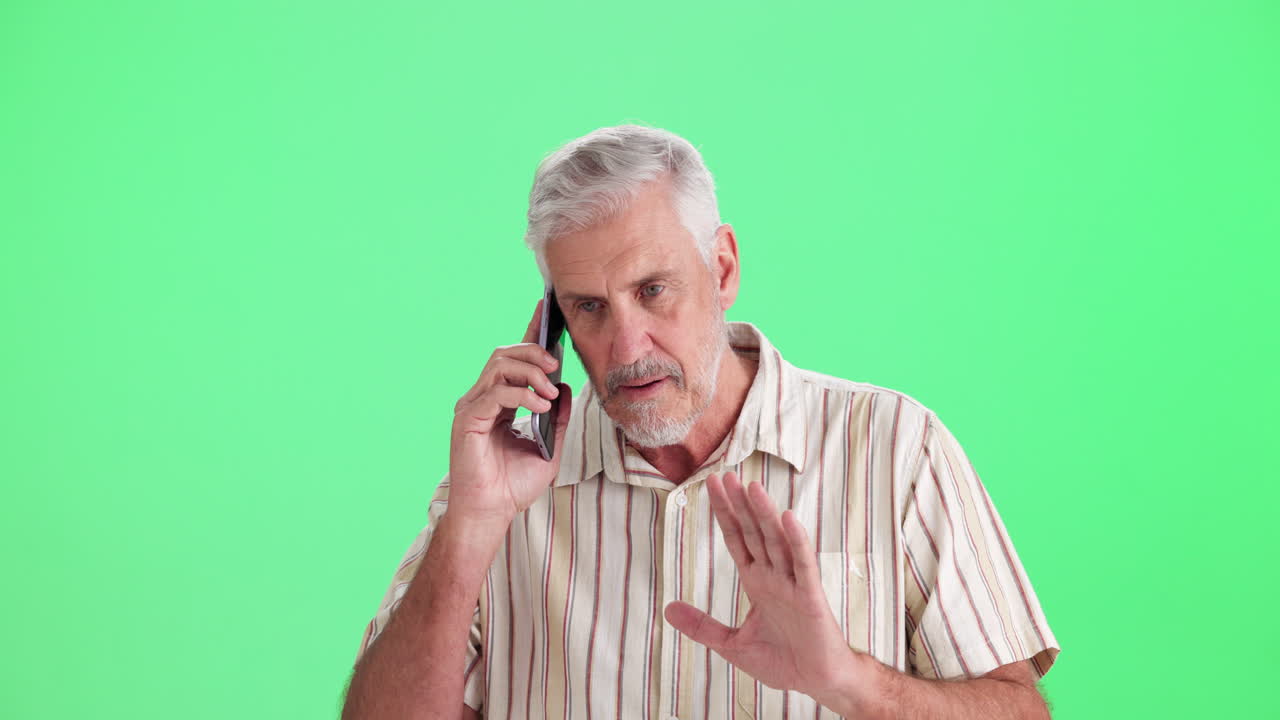 Senior man on a phone call