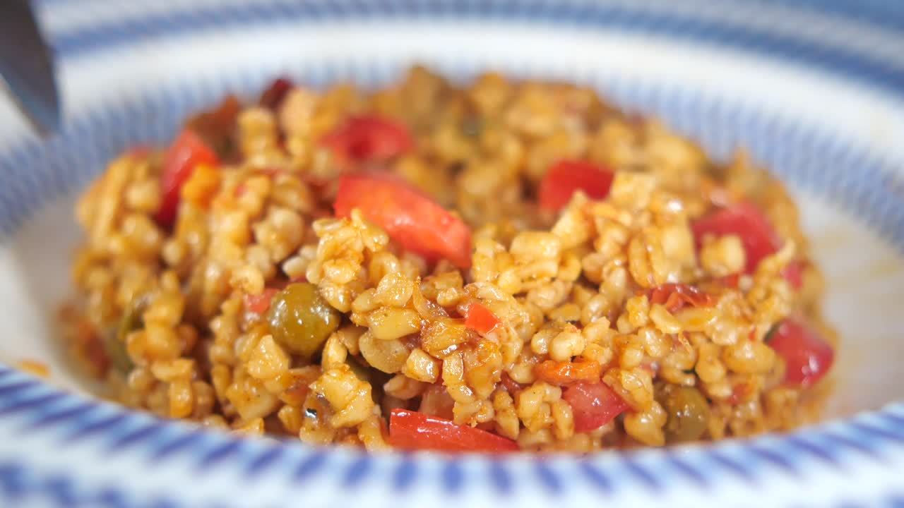 el bulgur con verduras