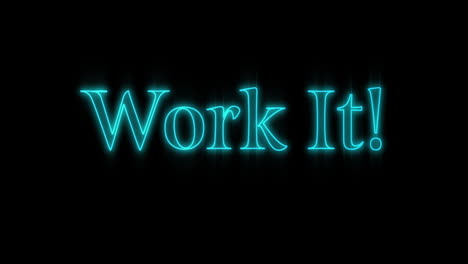 emerging blue work it neon billboard