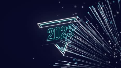 Animación-De-Estelas-De-Luz-Sobre-El-Texto-De-2023