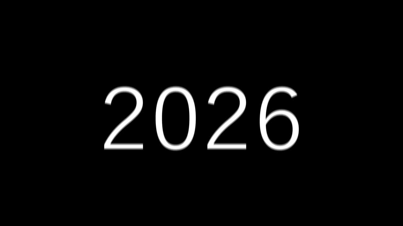 2026 tekst animatie motion graphics