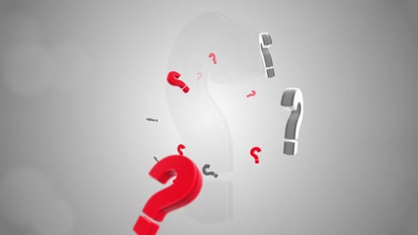 Question Marks Falling Down and Rotation zoom in the Air Loop Background.