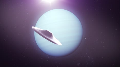 uranus and a hypothetical object in space