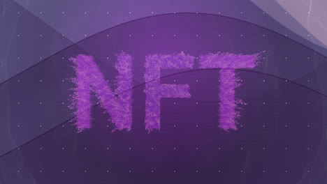 animación de texto nft sobre formas