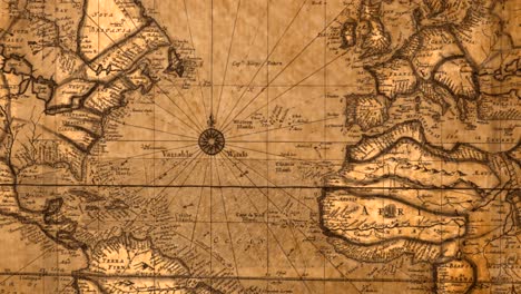 historical pirate treasure map of the world, 1600s