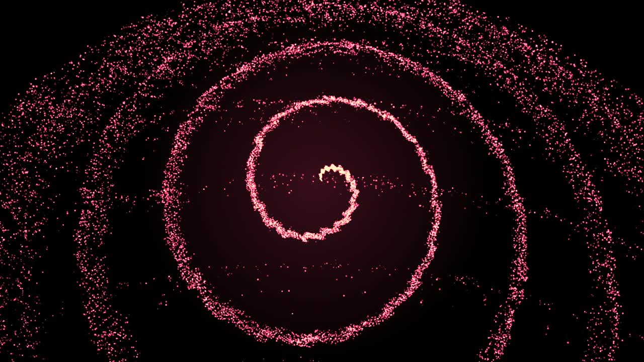 una chispa giratoria que forma una esfera sobre un fondo negro.