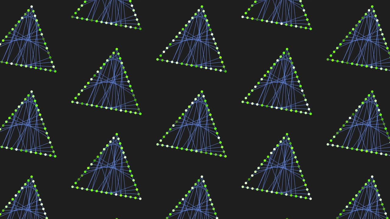 Abstract network triangles pattern on dark background, seamless tech backdrop