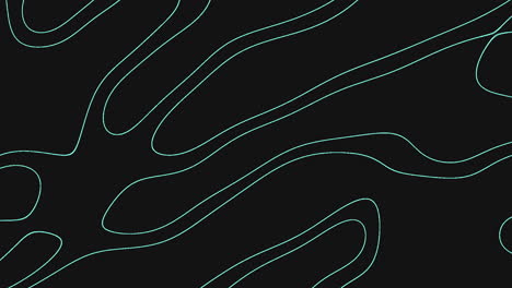 abstract blue wavy lines on black dynamic design for websites or apps