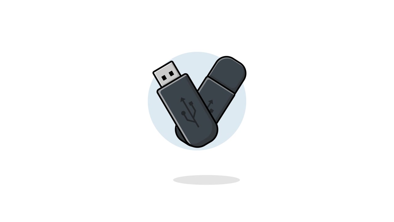 Animerad illustration av två USB-minnen.