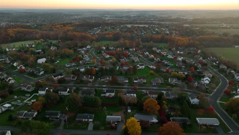 High-aerial-view-of-residential-housing-in-USA