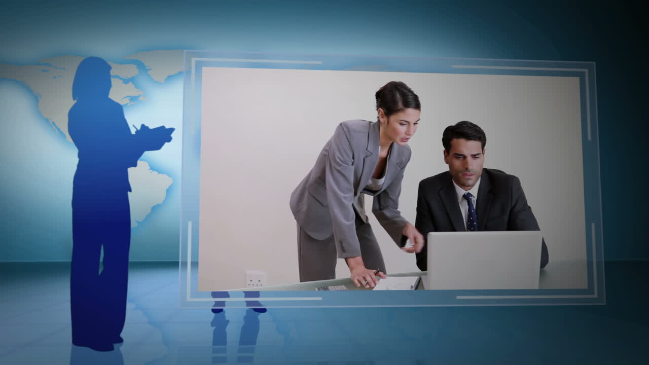 hombres y mujeres de negocios trabajando juntos