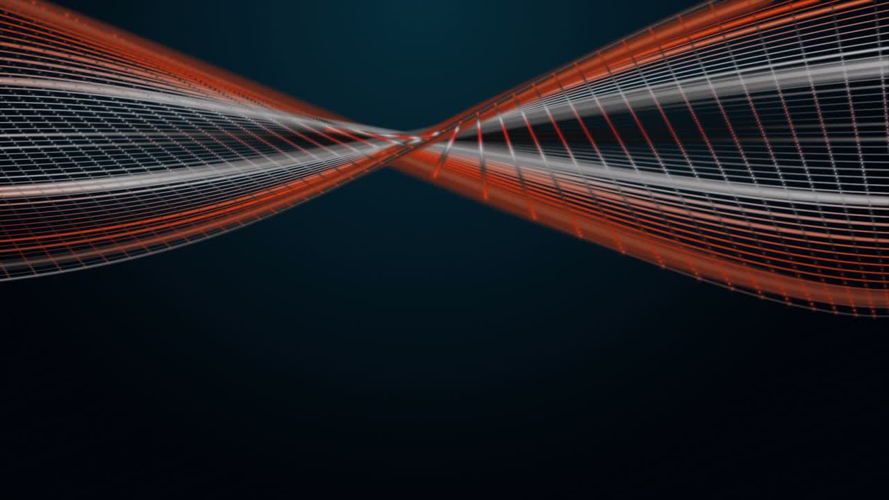 Futuristic animation with stripe wave object in slow motion and space for text, 4096x2304 loop 4K