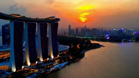 marina bay sands sunset