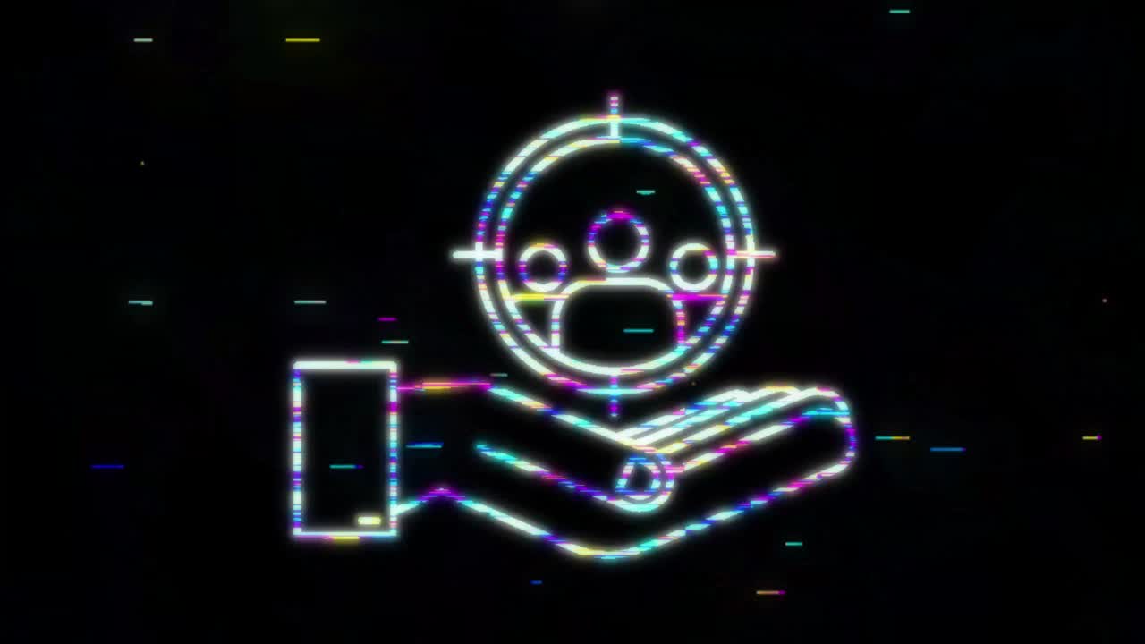 손으로 고객 관계 관리 개념: 고객과의 작업에 대한 데이터의 조직, crm 개념, 모션 그래픽