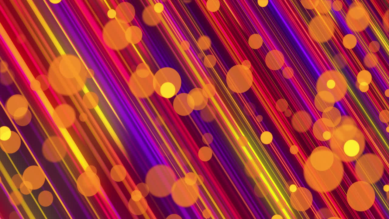 노란색 반점과 다채로운 줄무 ⁇  패턴의 애니메이션이 끊임없는 루프로 움직입니다.