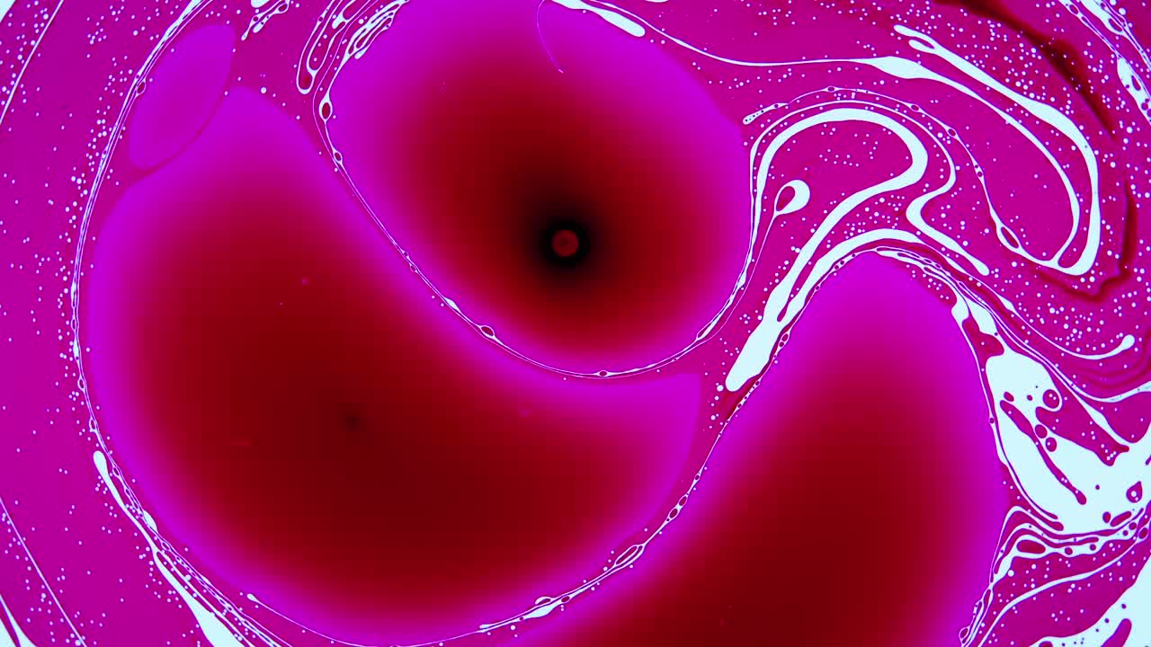 Deeply saturated strokes of purple swirl fluidly and smoothly