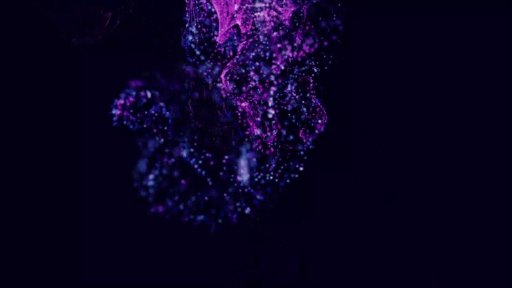 Particles exposions backdrop, glittering explosion festive wallpaper, shimmer ink magical colors background