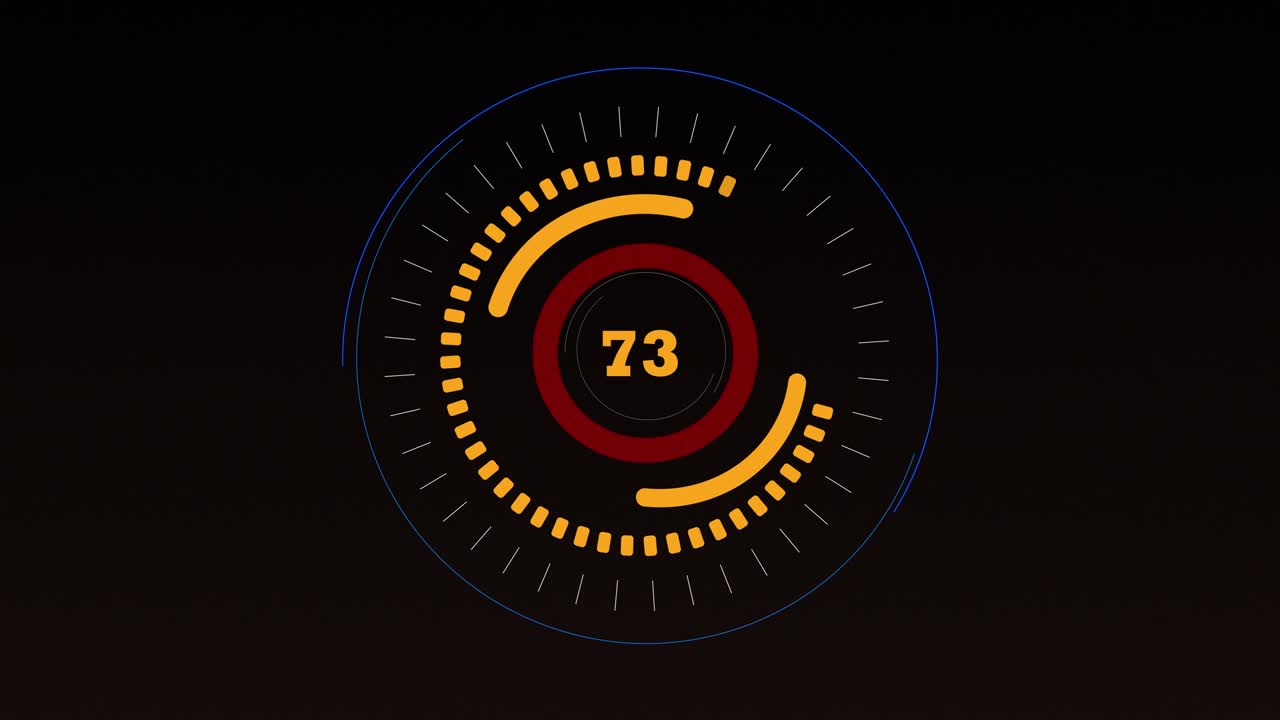 Progress bar - digital style, radial design