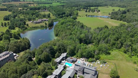 aerial view of millcroft inn and spa in scenic alton landscape
