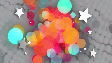 animación de estrellas, puntos de luz que caen sobre un fondo gris
