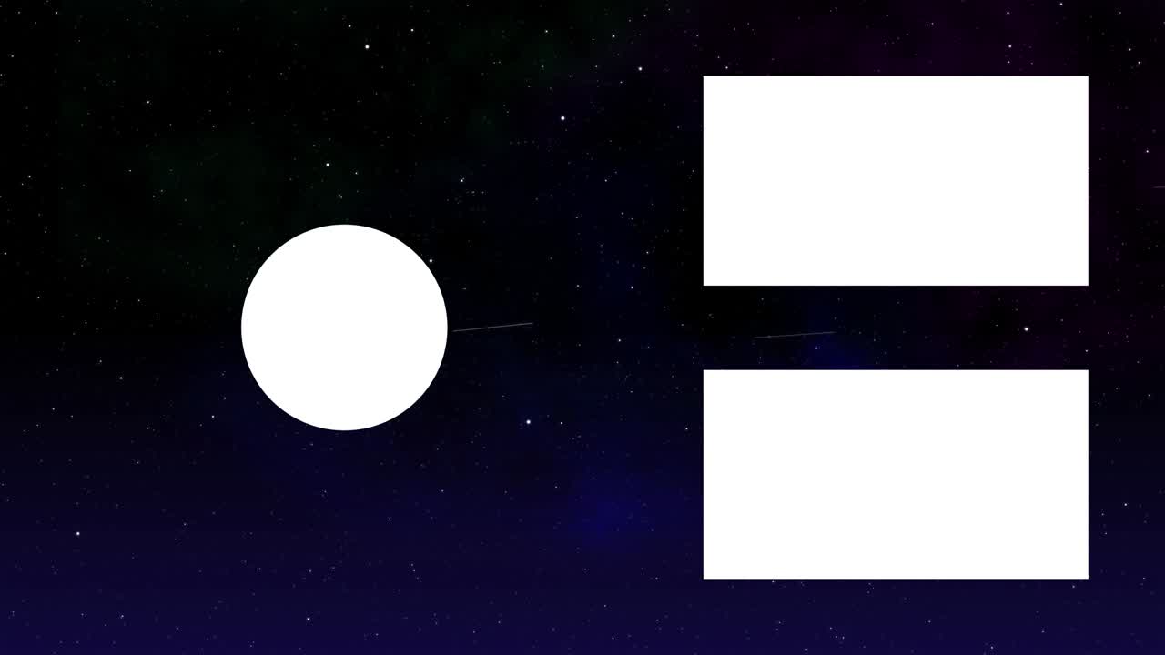 스페이스 갤럭시 엔드 카드 엔딩 스크린 모션 그래픽