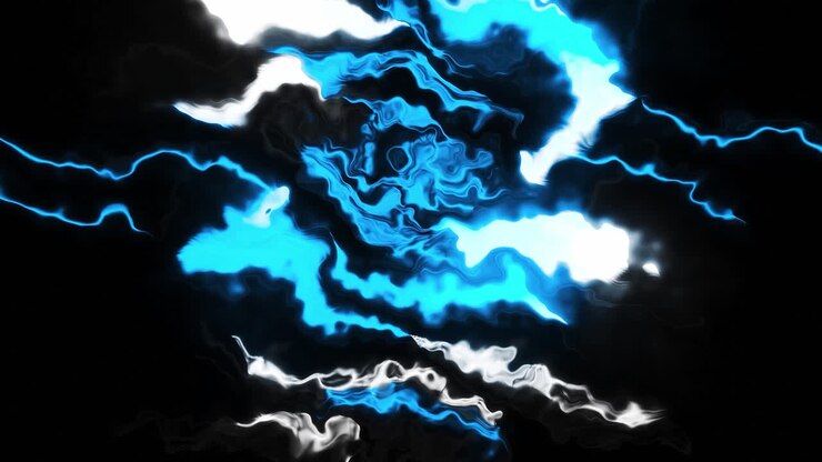 Onde Liquide Astratte Blu e Bianche