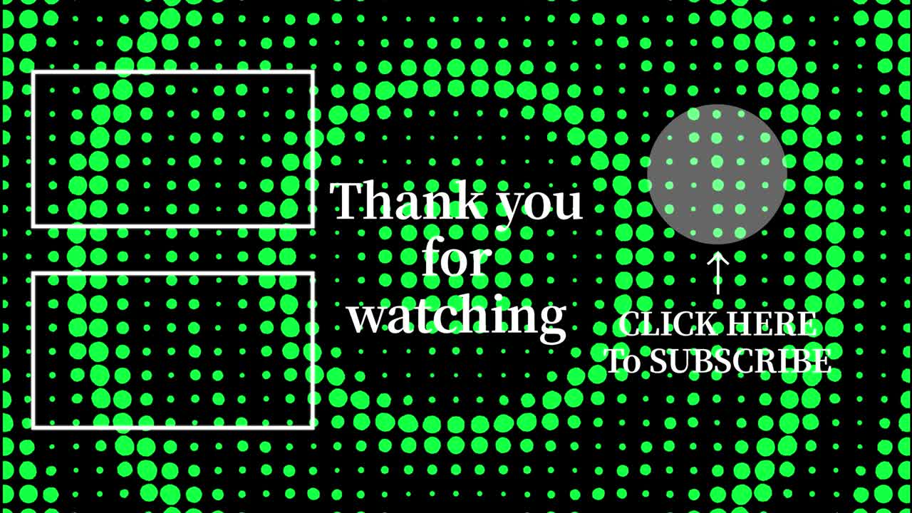 Dot circular wave motion end card ending screen motion graphics
