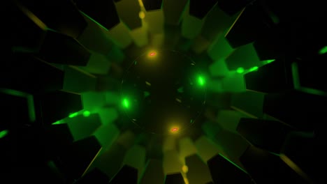 fondo geométrico 3d abstracto verde y amarillo