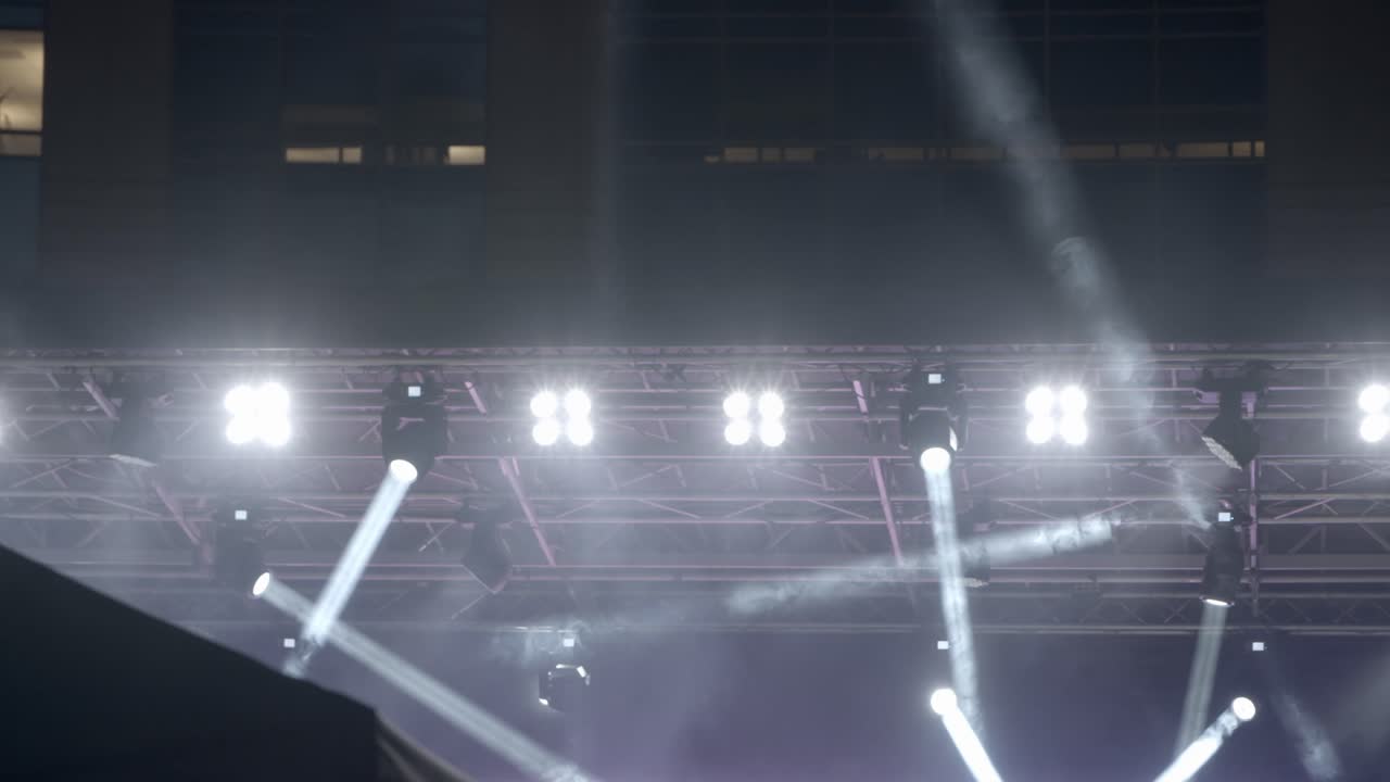 Concert light show at an outdoor entertainment event