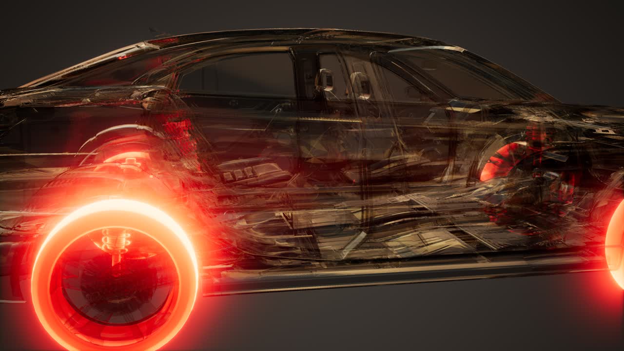 자동차 바 ⁇ 가 차 안에서 빛나고 있습니다.