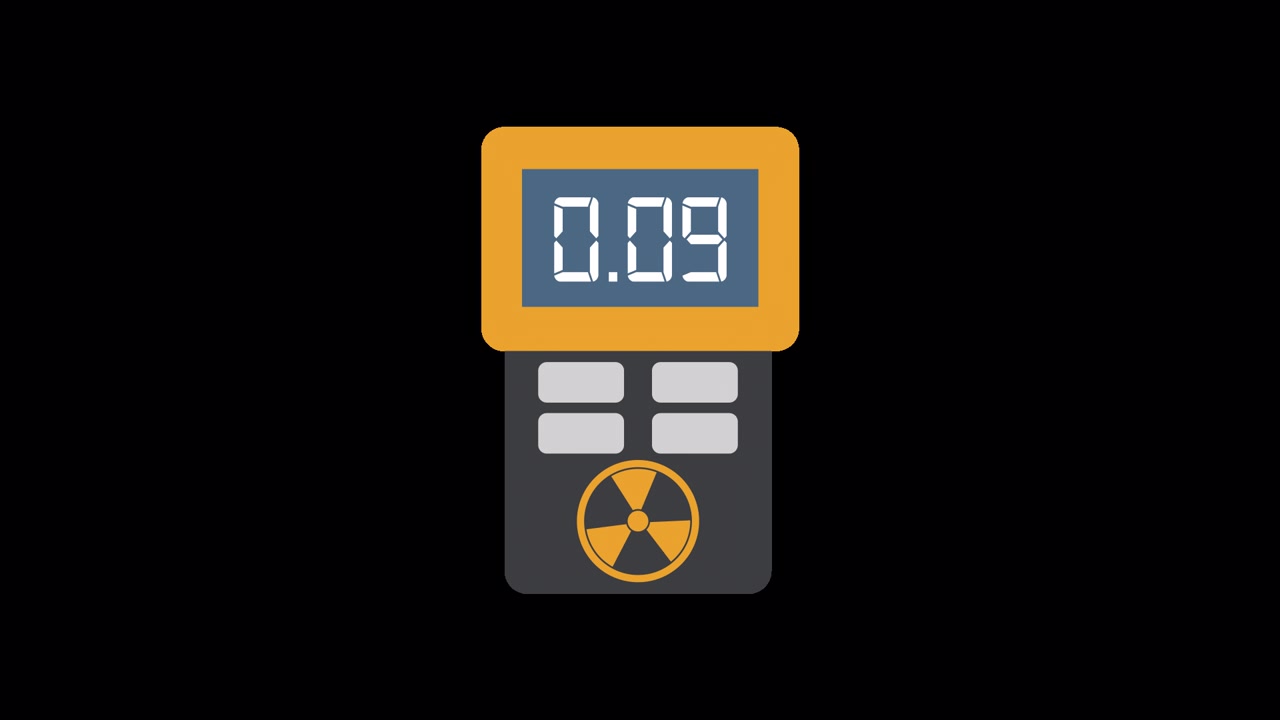Animated Geiger Counter Icon Measuring Radiation Levels