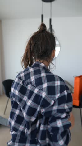 woman dancing in a home