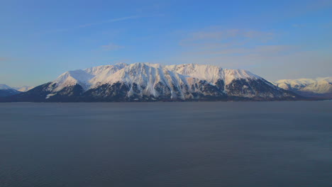 sunrise on the mountains along the seward highway