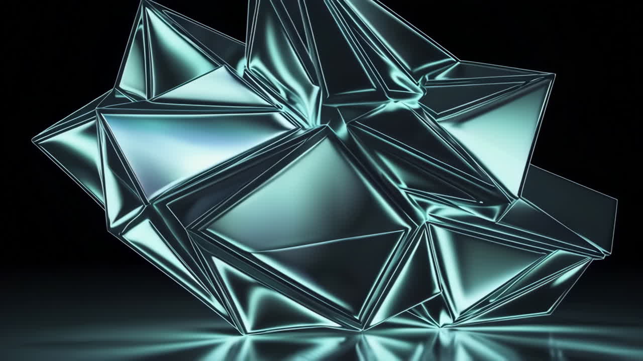 Abstract Geometric Metal Sculpture