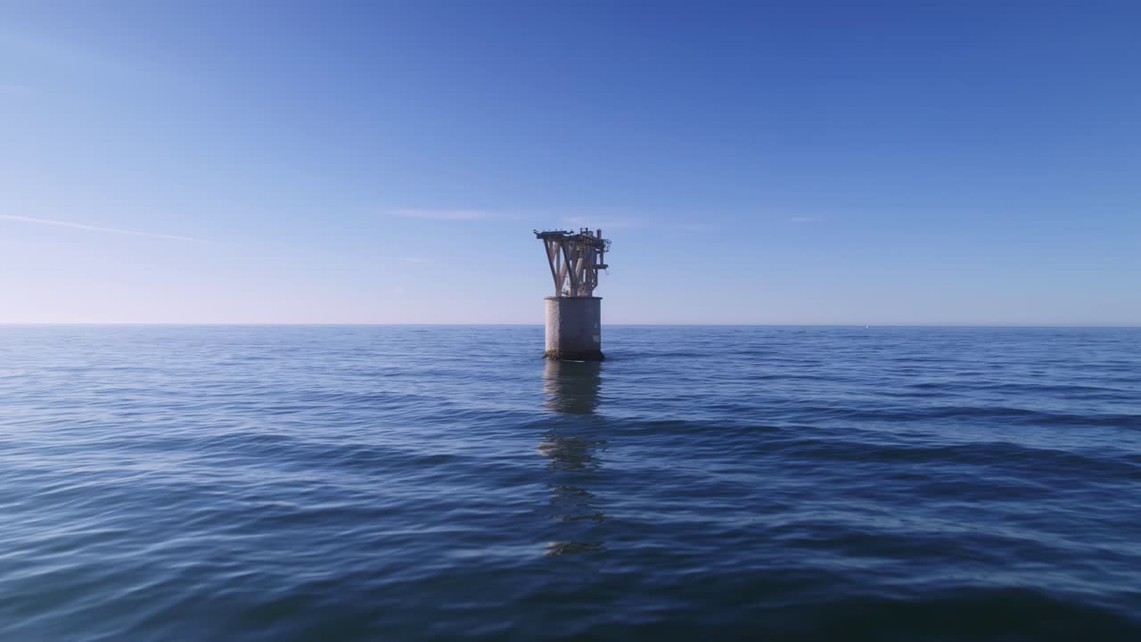 torre inusual en medio del mar mediterráneo