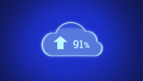 subida de la nube de progreso