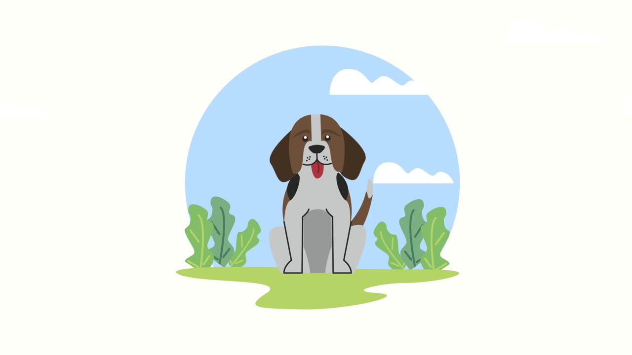 cocker spaniel mascotte nell'erba